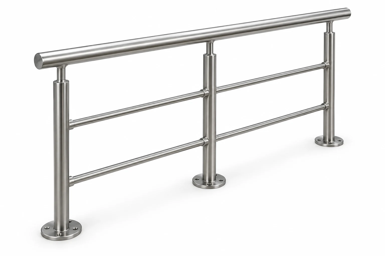 Steel handrail and tubular posts — product image