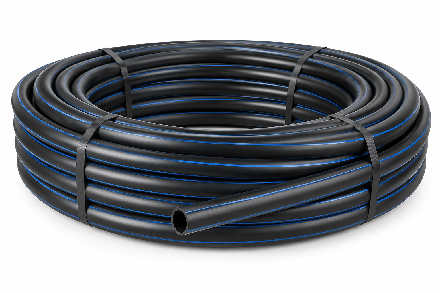 PE100 HDPE pressure pipe product illustration