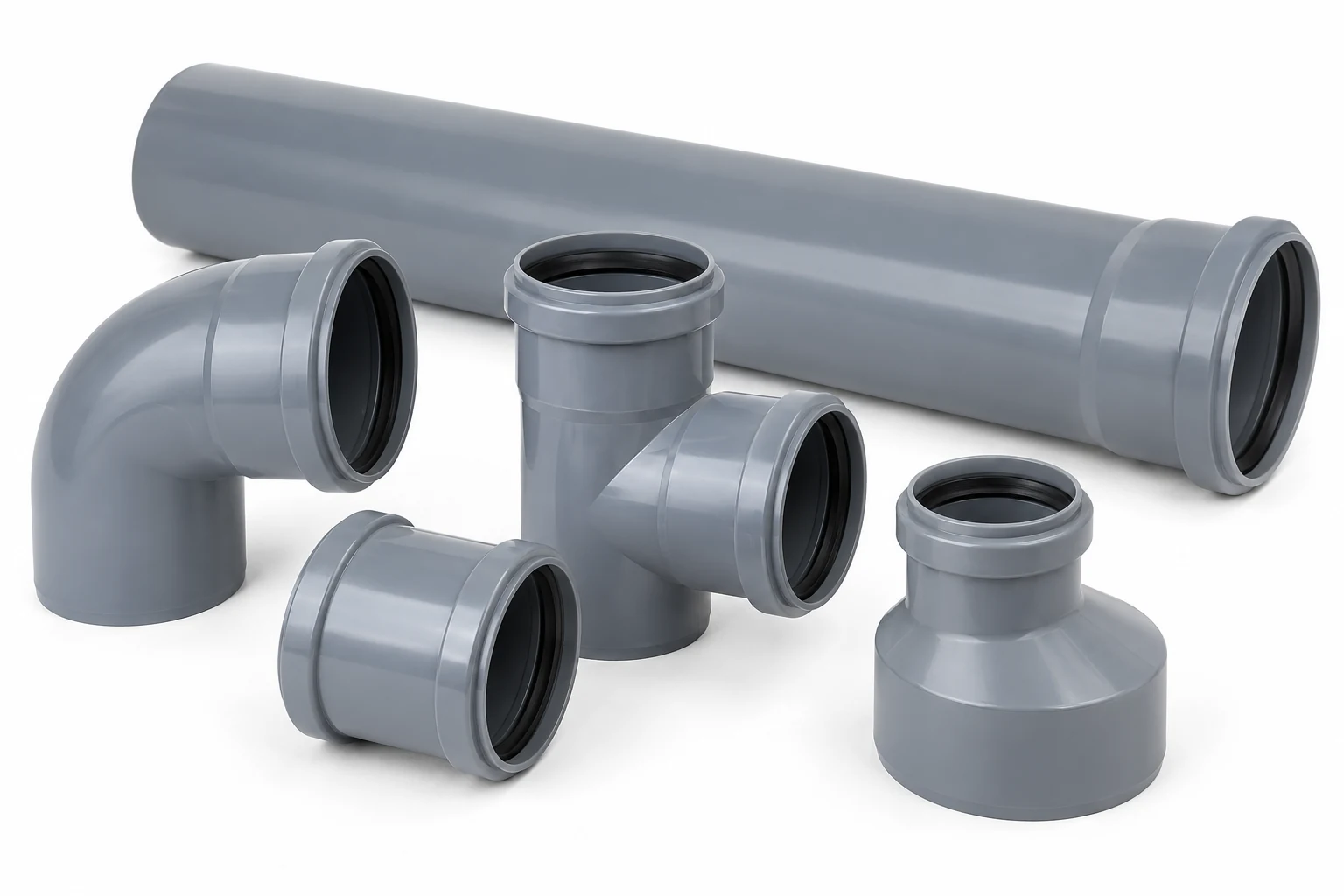 uPVC gravity drain and fittings — product image