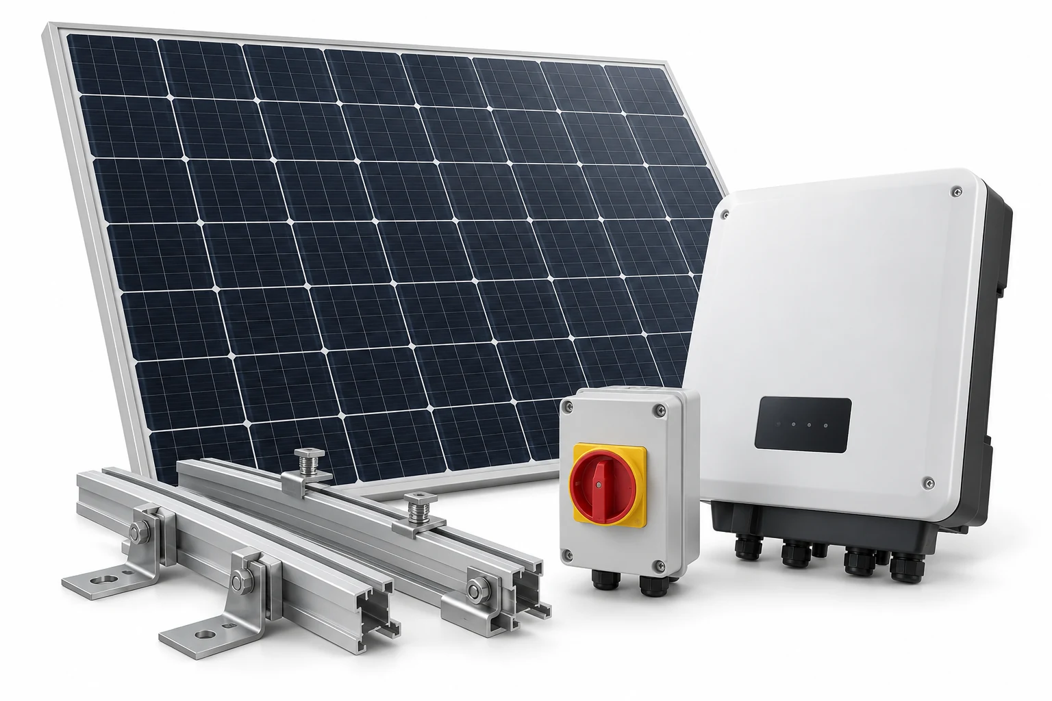 Solar PV panels, inverters and mounting — product image