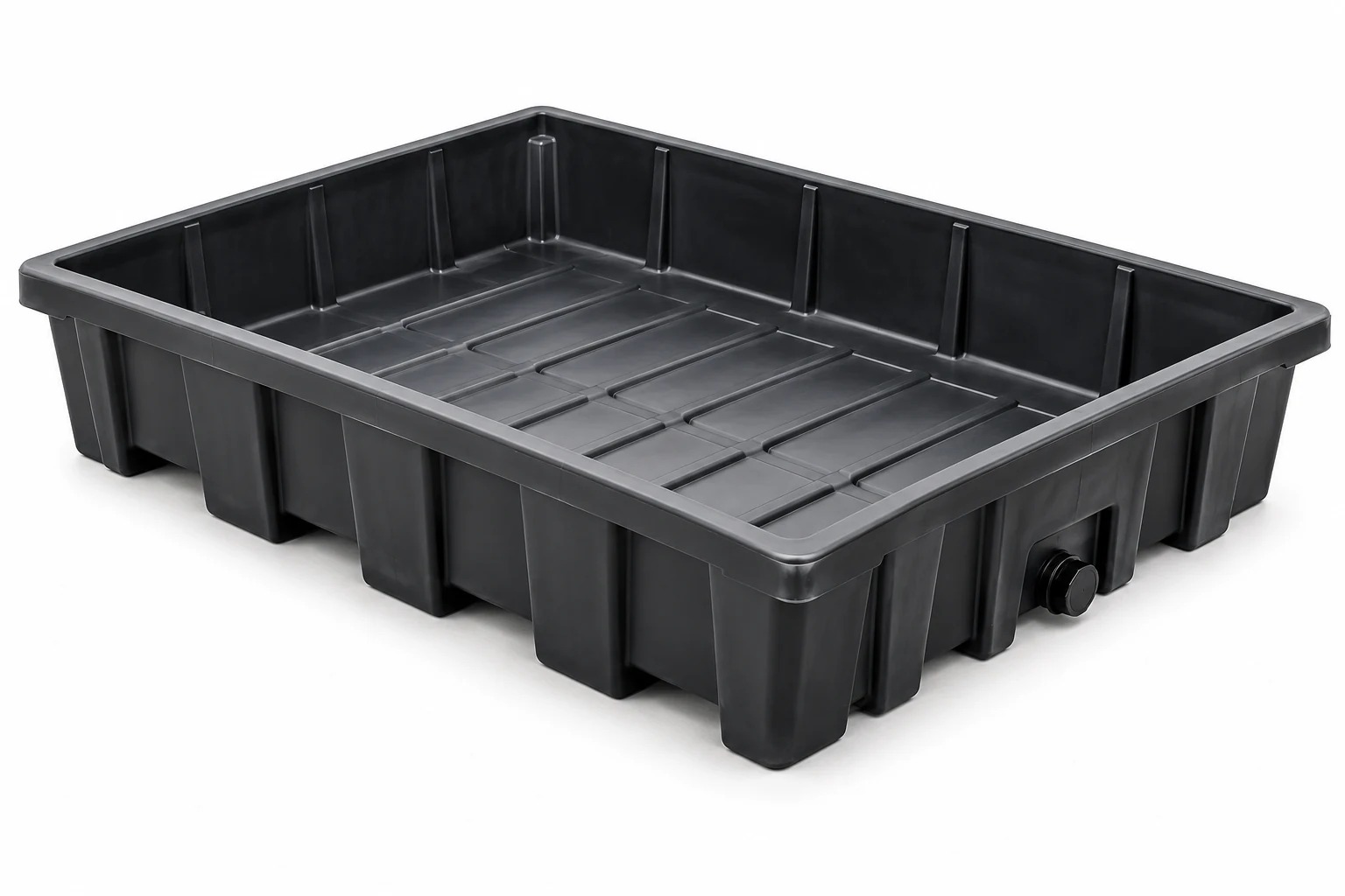 Underground service-fluid containment trays — product image