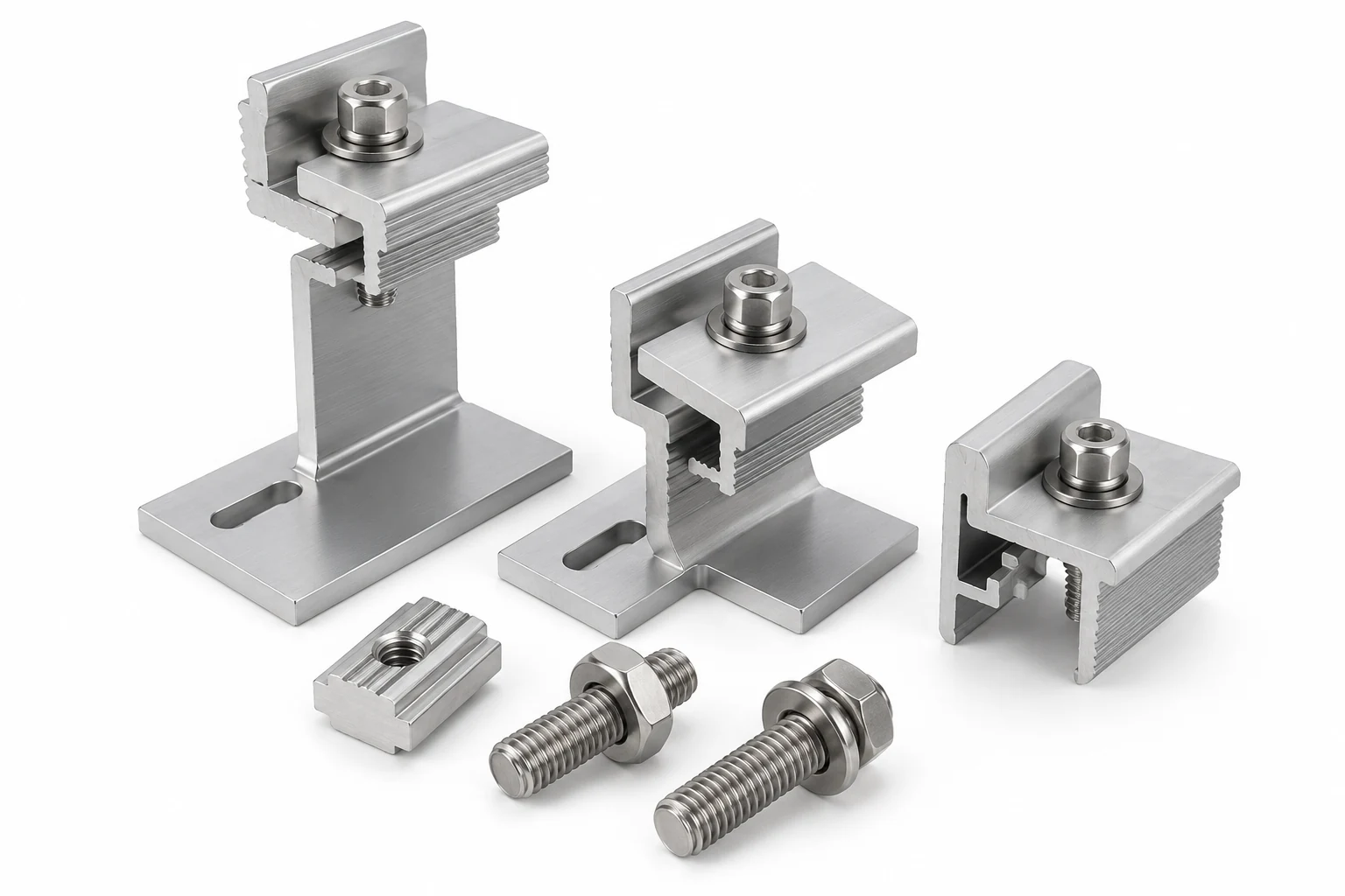 Solar panel mounting brackets and clamps — product image