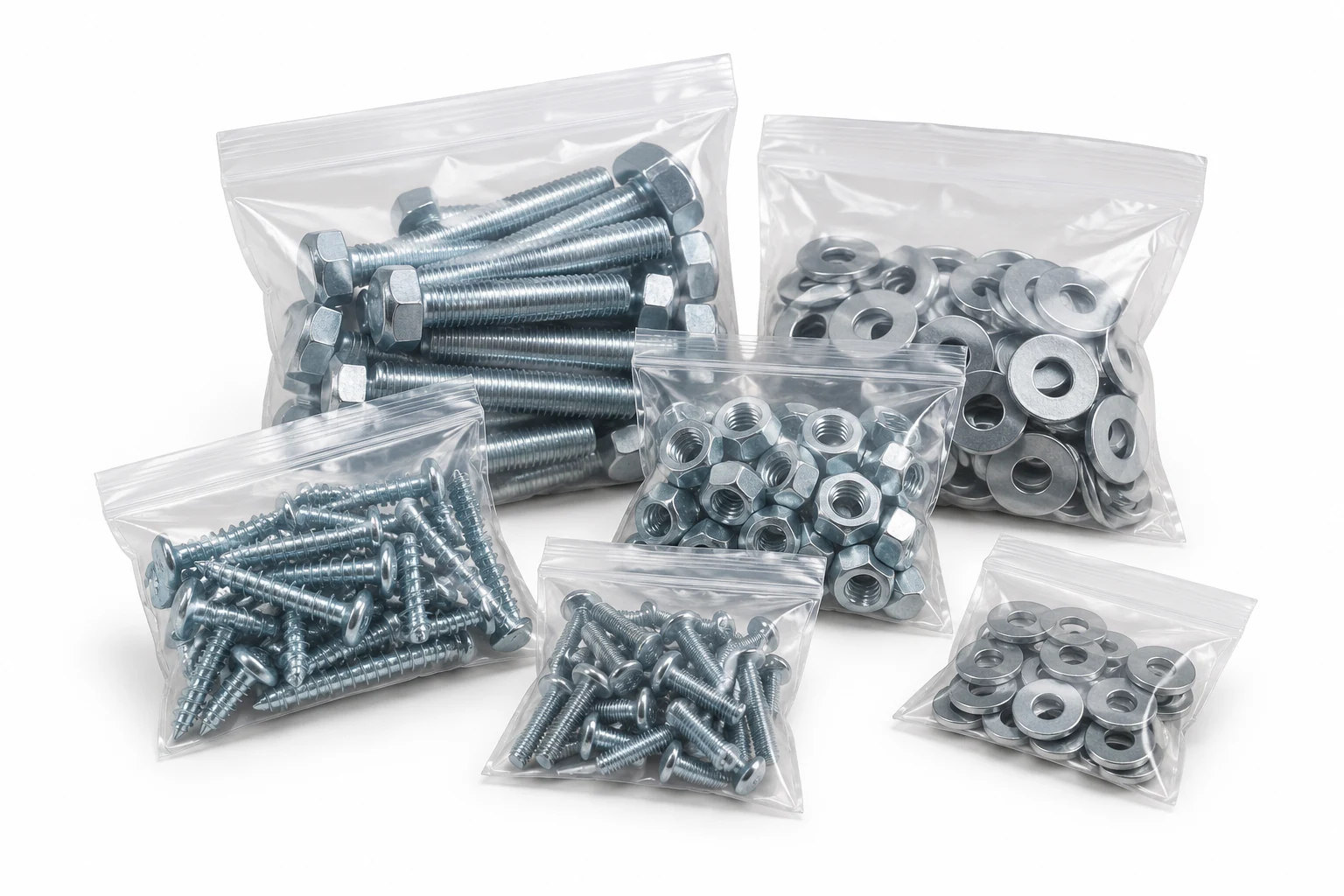 Fastener kitting and labelled packs — product image