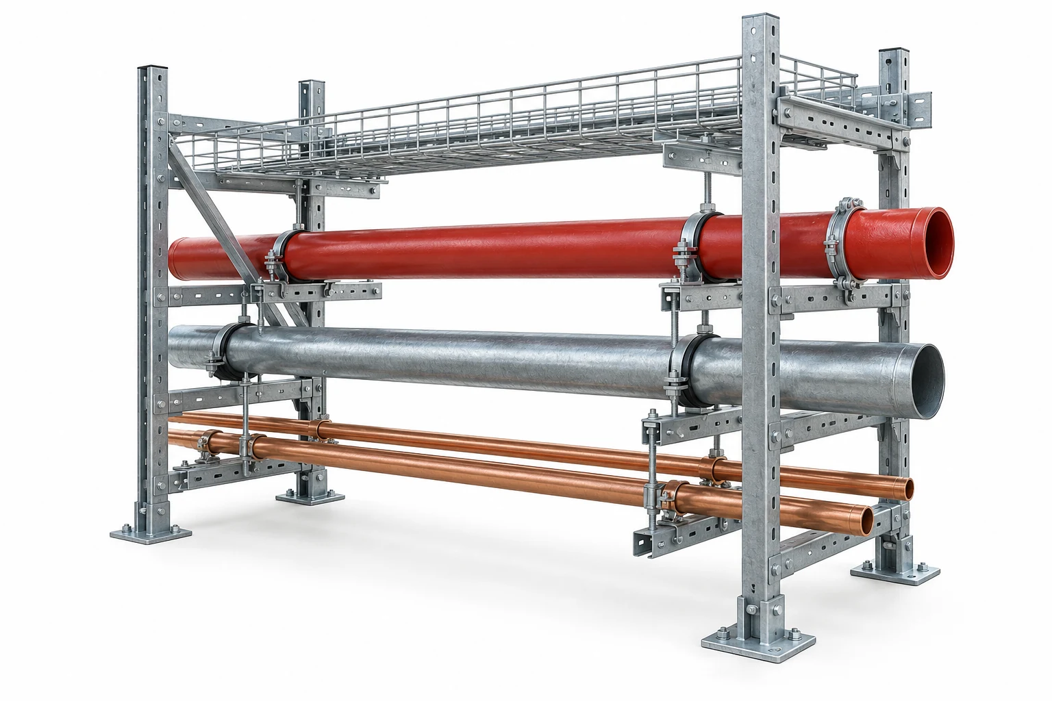 Preassembled MEP racks — product image
