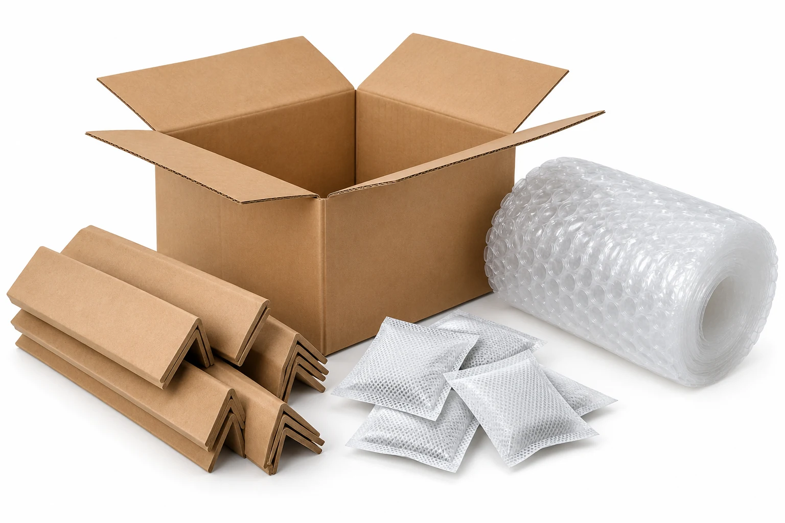 Packaging, corner guards and desiccants — product image