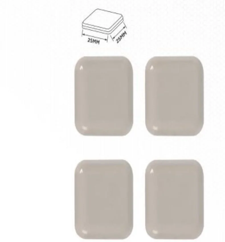 YIAD Beige Square Furniture Sliding Pads 25 x 25 mm — product image