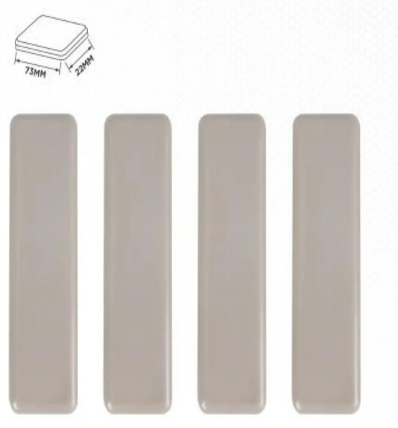 YIAD Beige Rectangular Furniture Sliding Pads 22 x 73 mm — product image