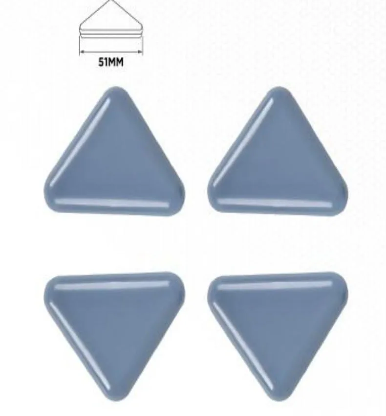 YIAD Light-Blue Triangular Furniture Sliding Pads 51 mm — product image