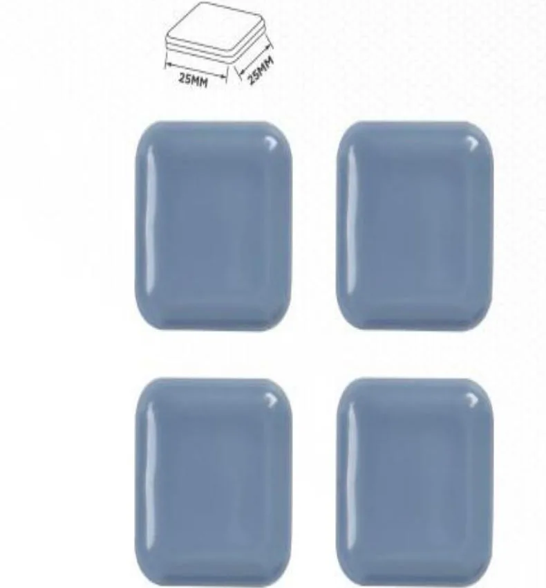 YIAD Light-Blue Square Furniture Sliding Pads 25 x 25 mm — product image