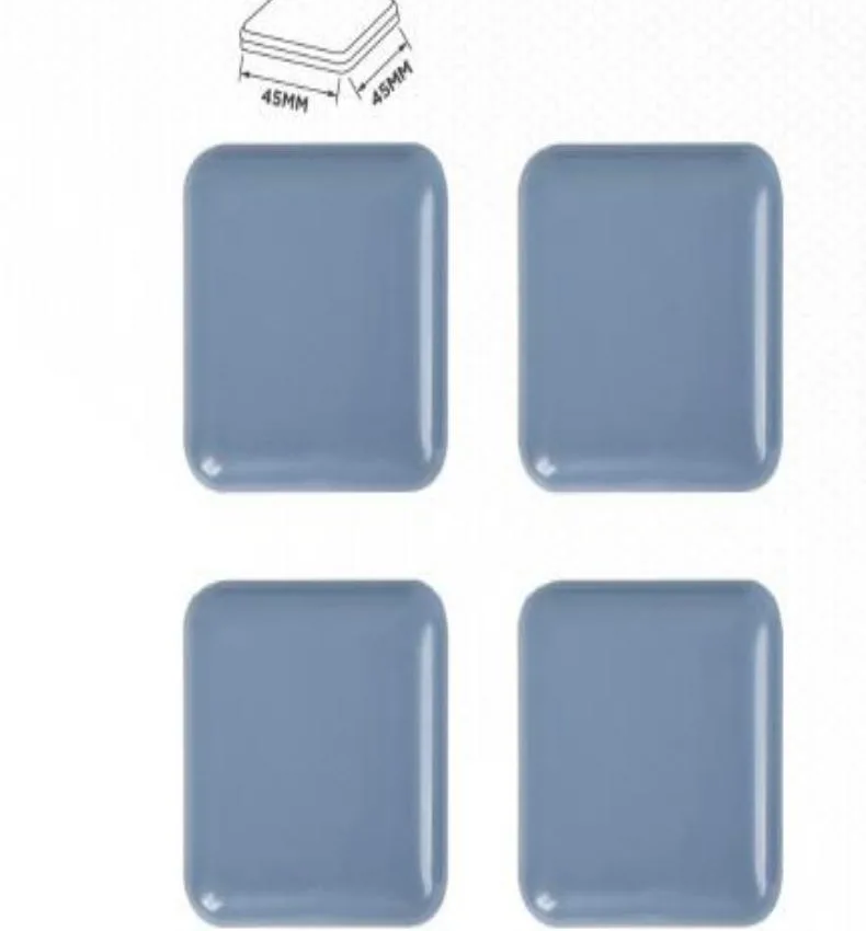 YIAD Light-Blue Square Furniture Sliding Pads 45 x 45 mm — product image