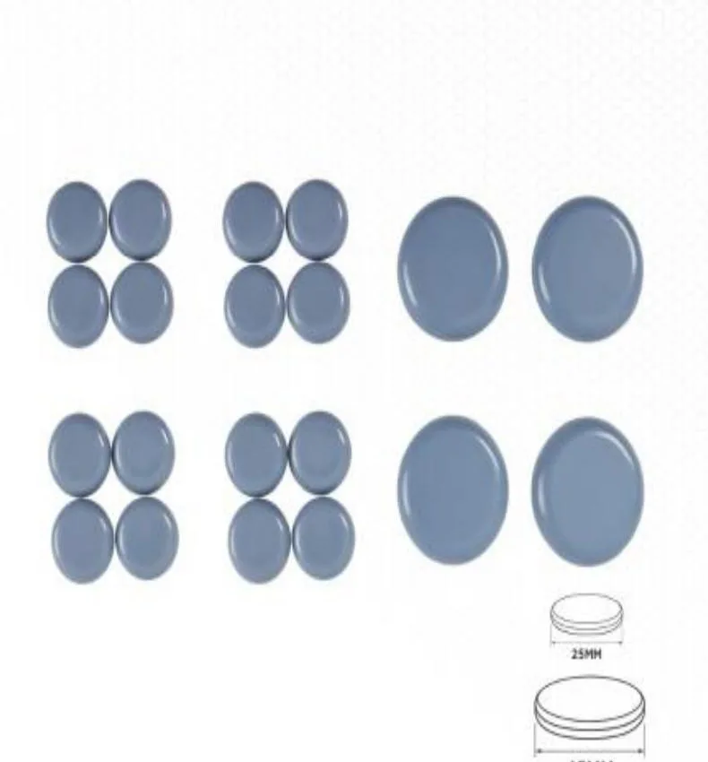 YIAD Light-Blue Furniture Sliding Pad Assortment, 20 Pieces — product image