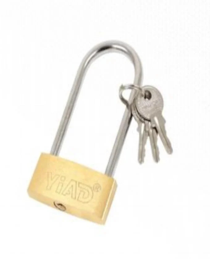 YIAD Long-shackle Brass Padlock 50 mm — product image