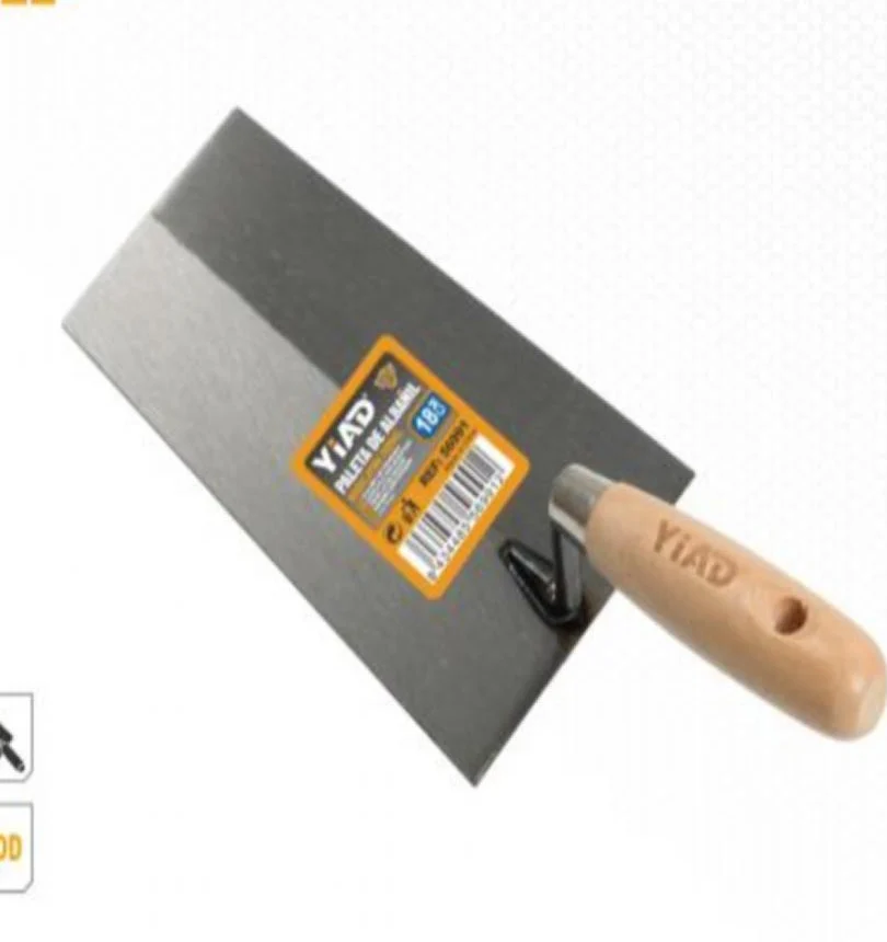 YIAD Wood-handled Trapezoidal Bricklaying Trowel 7 inch