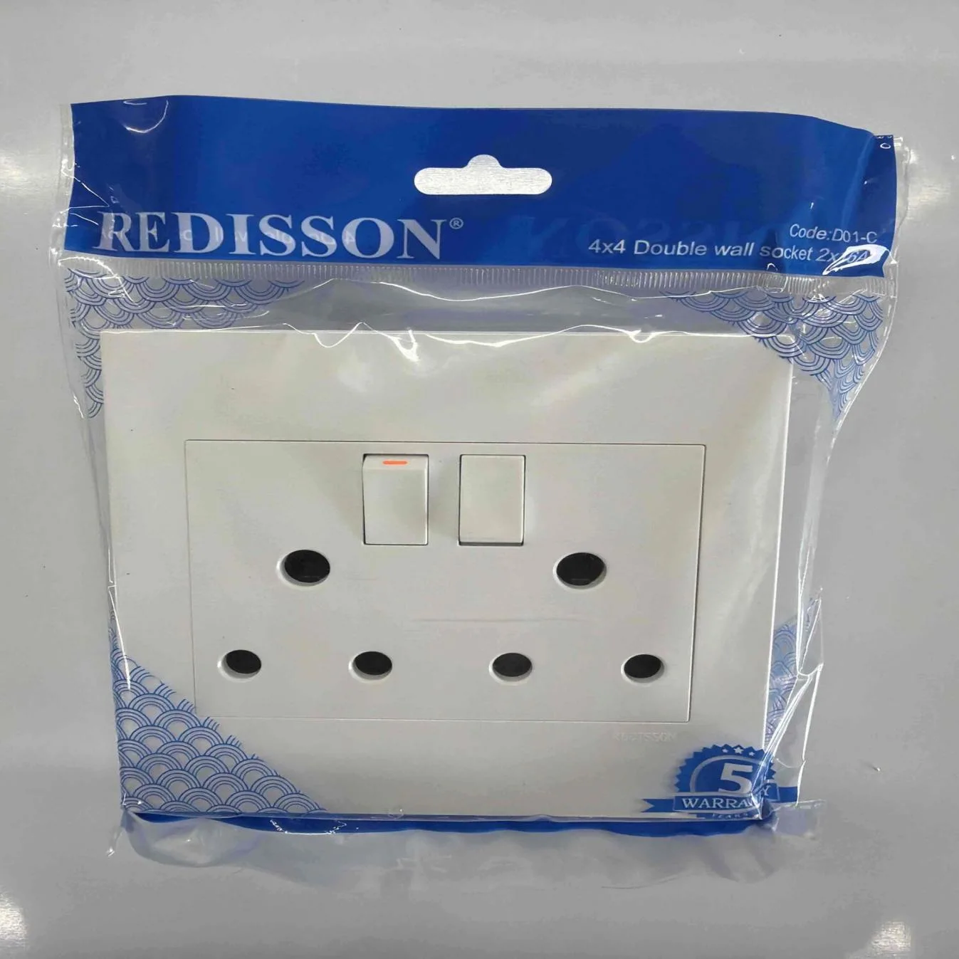 REDISSON Double Switched Socket Plate REDD01-C — product image