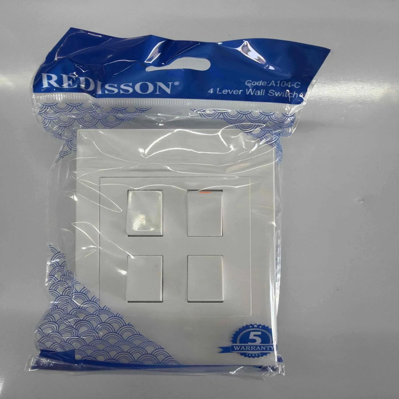 REDISSON Four-Lever Wall Switch Plate RED104-C — product image