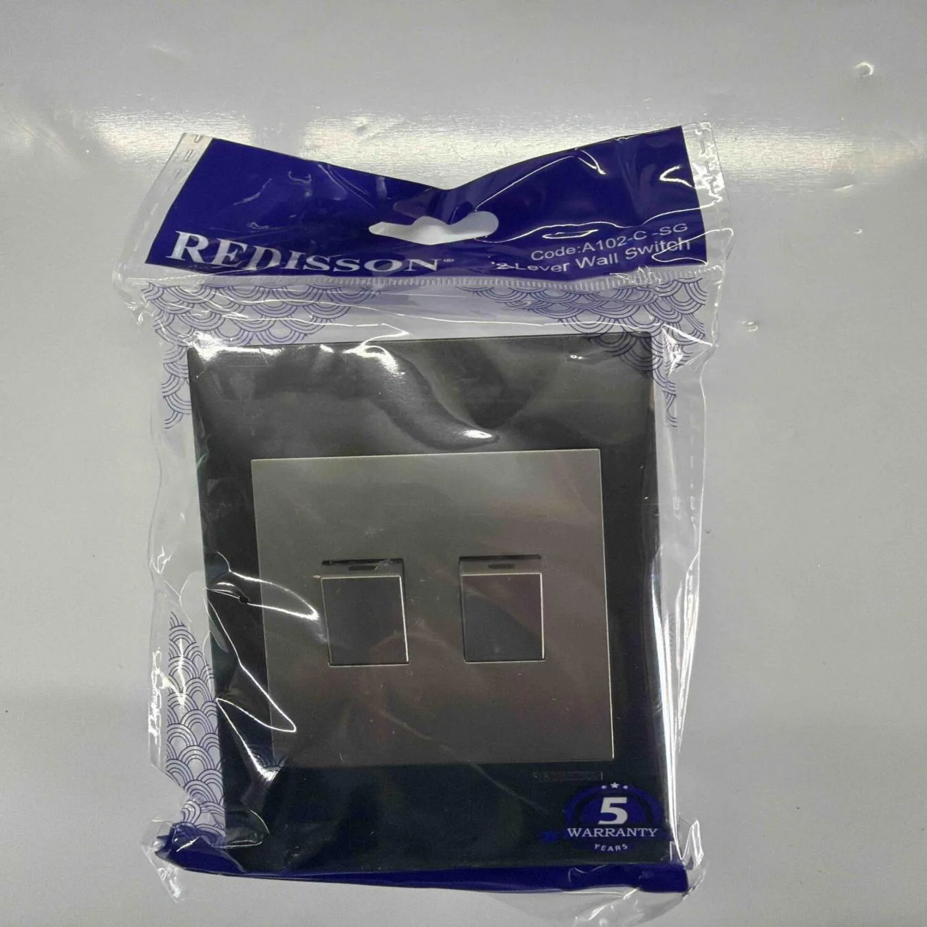 REDISSON Two-Lever Wall Switch Plate REDA102-CSG — product image