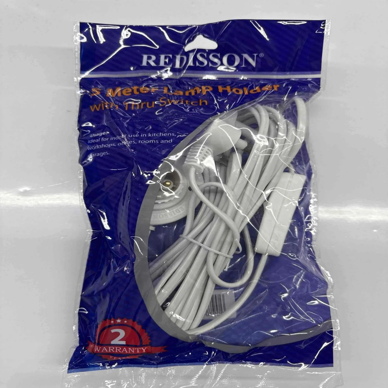 REDISSON Lamp Holder Cord with Inline Switch R305-5M — product image