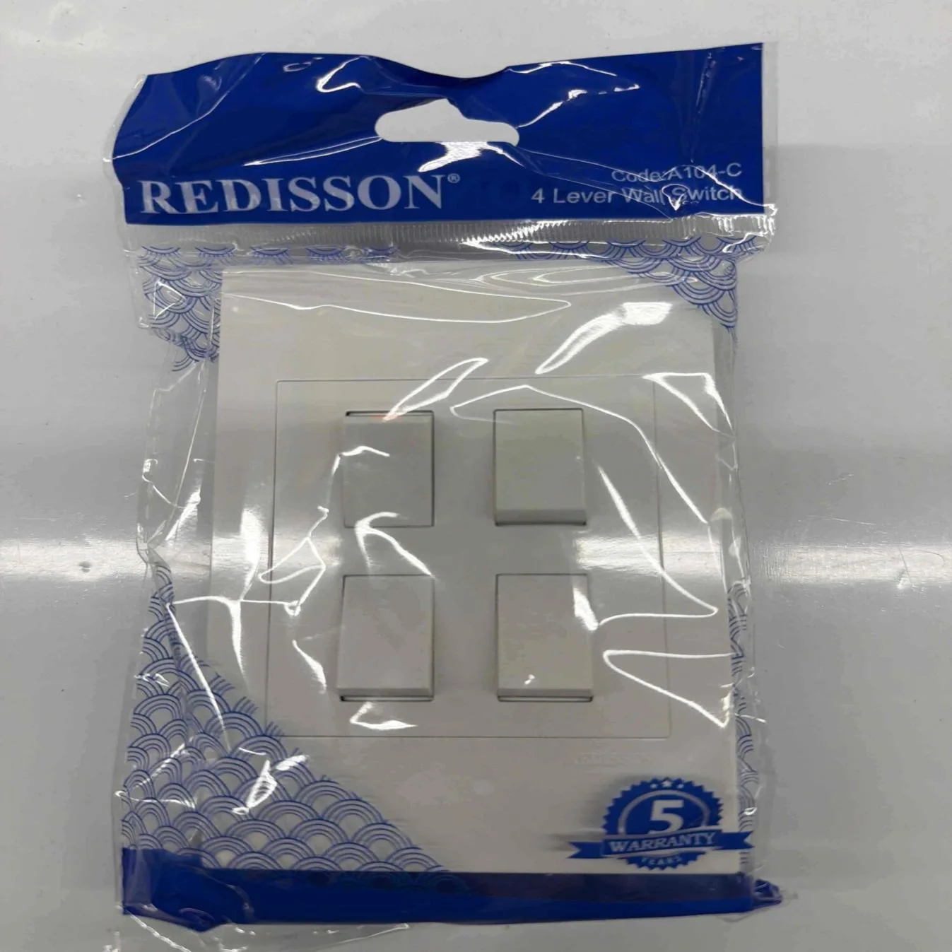 REDISSON Four-Lever Wall Switch Plate A104C — product image
