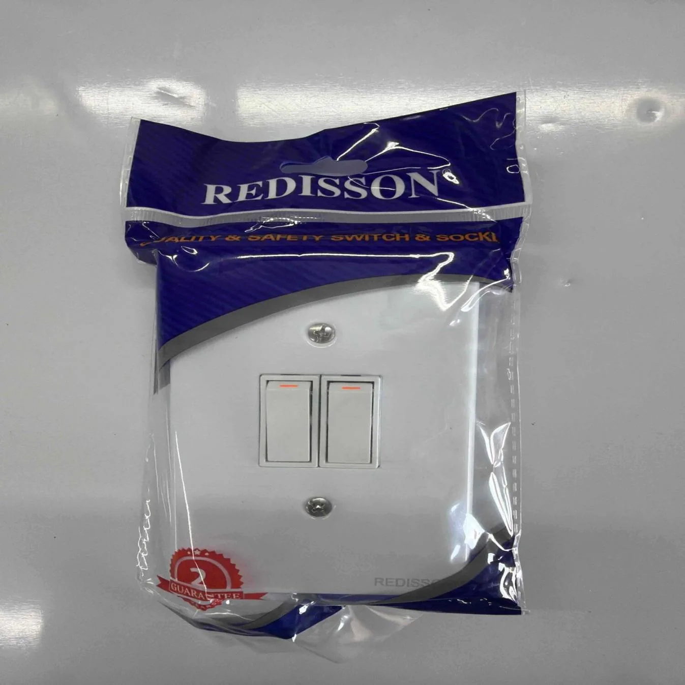 REDISSON Two-Lever Wall Switch Plate REDAM02S — product image