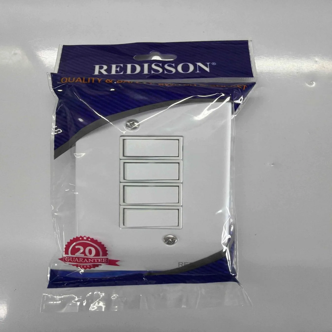 REDISSON Four-Lever Wall Switch Plate REDAM04S — product image