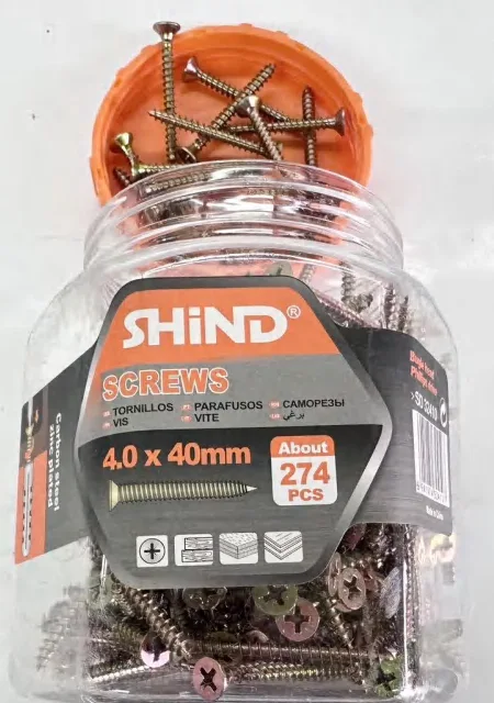 SHIND Zinc-Plated Bugle-Head Screws 4 x 40 mm — product image