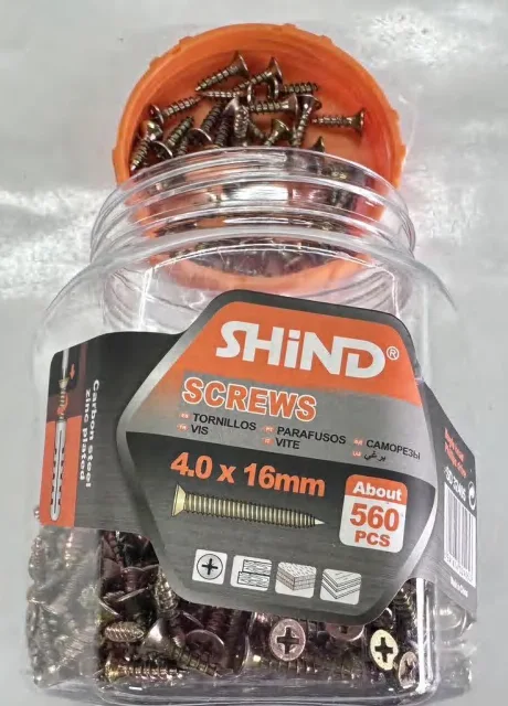 SHIND Zinc-Plated Bugle-Head Screws 4 x 16 mm — product image