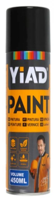 YIAD Metallic black Spray Paint 450 ml — product image