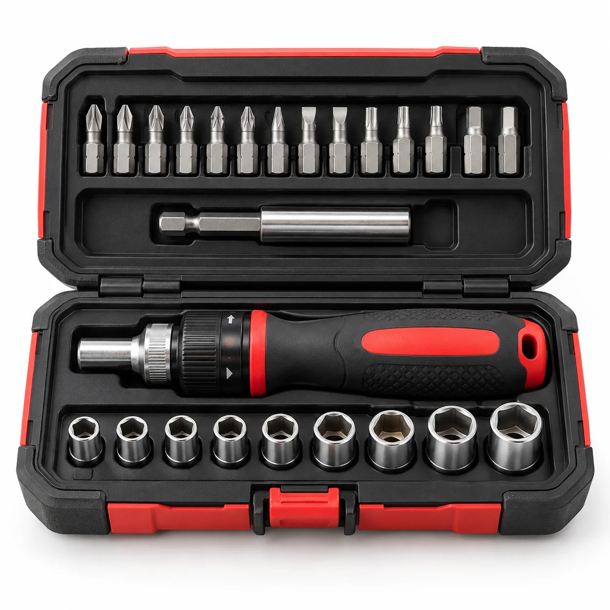 31PCS Ratcheting Screwdriver and Drill Bit Set — product image