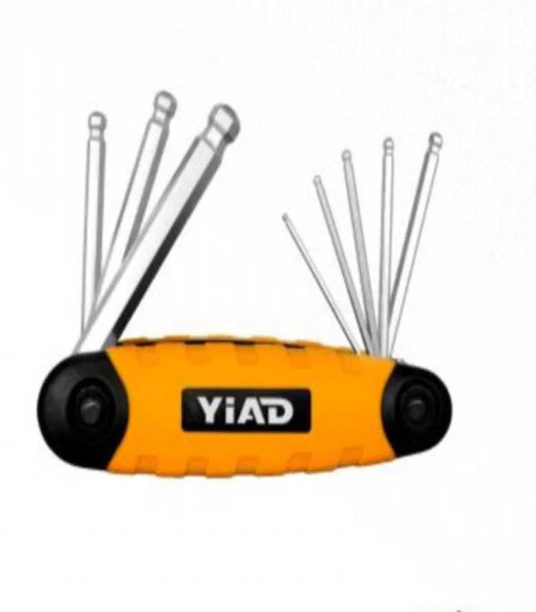 YIAD 8-piece Folding Ball-end Hex Key Set — product image