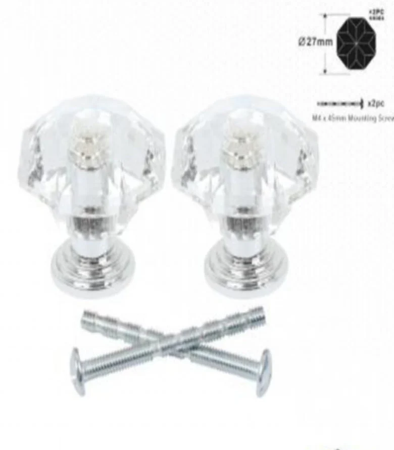 YIAD Diamond-style Plastic Cabinet Knobs - 2 Pieces — product image