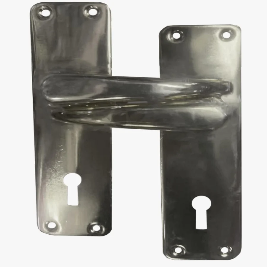 GABKA Door Handle Pair with Keyhole Plates — product image