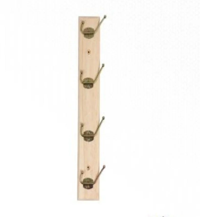 YIAD 4-hook Wooden Coat Rack 40 cm — product image