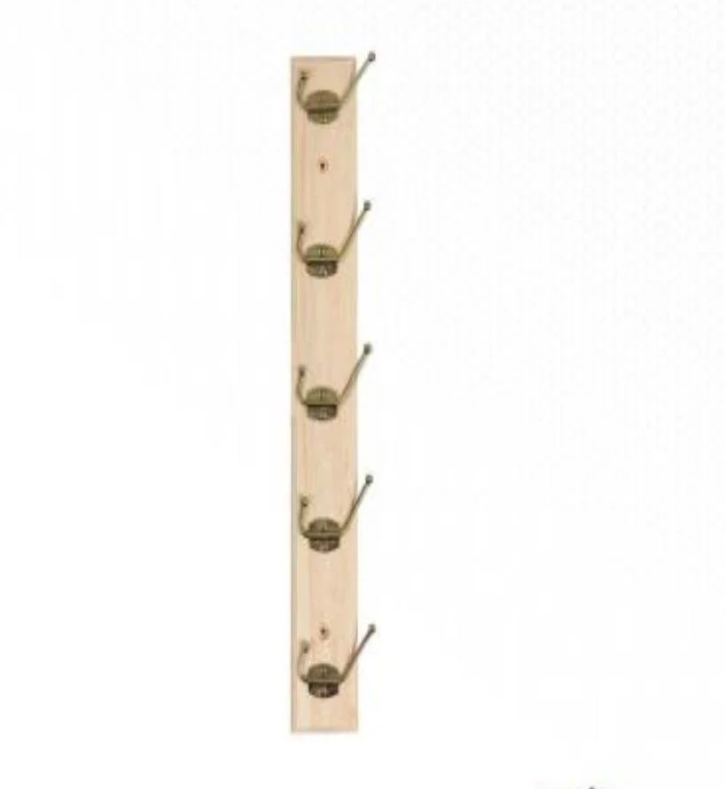 YIAD 5-hook Wooden Coat Rack 50 cm — product image