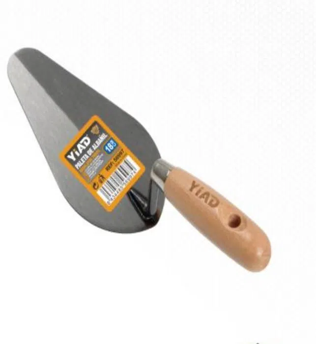 YIAD Wooden-handle Pointed Bricklaying Trowel 180 mm