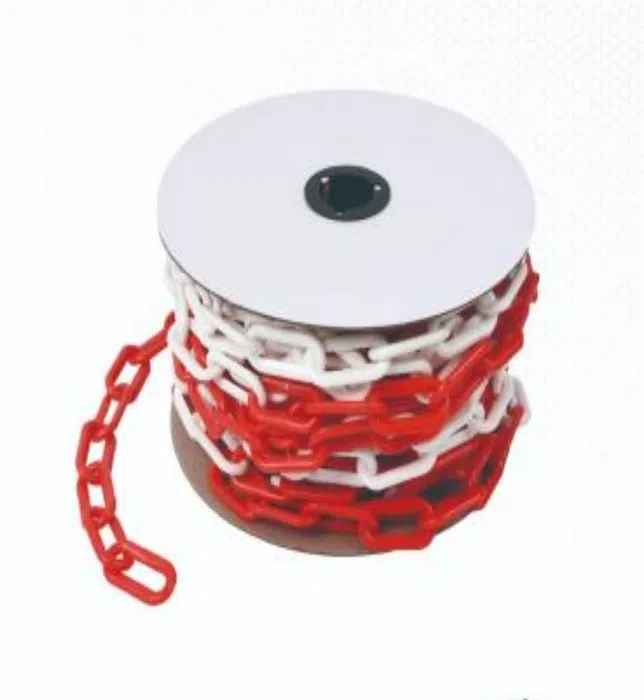 YIAD Red and White Plastic Warning Chain 8 mm x 20 m — product image