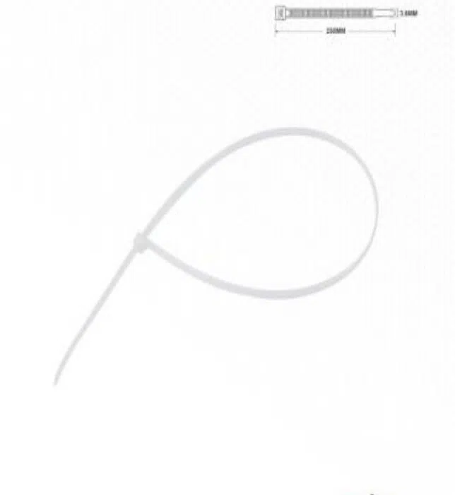 YIAD 30-piece White Nylon Cable Tie Pack 3.6 x 250 mm — product image