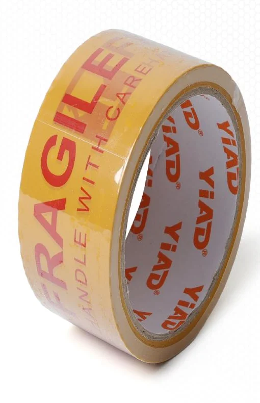 YIAD Printed Fragile Packing Tape 48 mm x 40 m - Yellow — product image