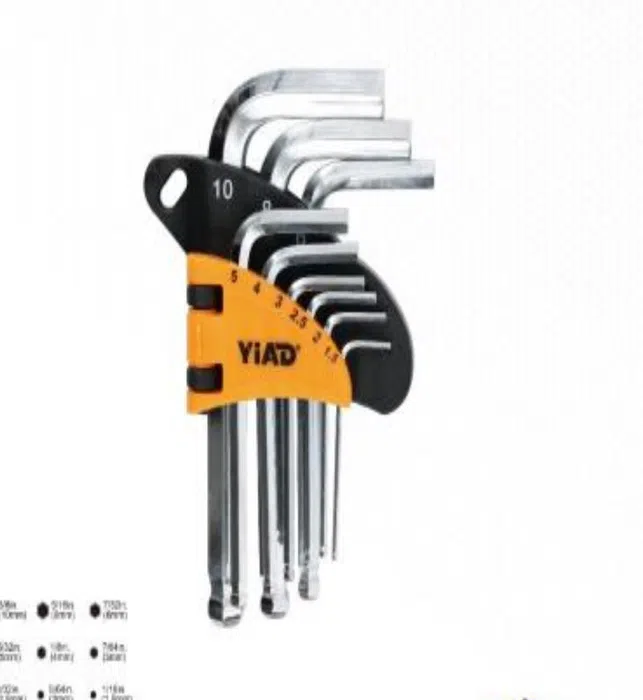 YIAD 9-piece Short Ball-end Hex Key Set — product image