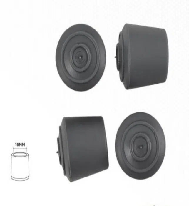 YIAD 4-piece Grey TPR Furniture Leg Cap Pack 16 mm — product image