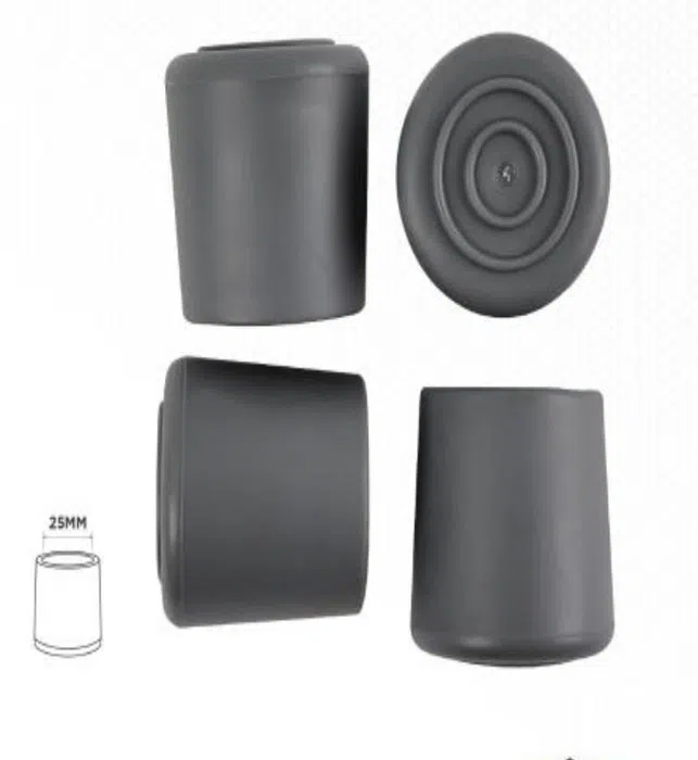 YIAD 4-piece Grey TPR Furniture Leg Cap Pack 25 mm — product image