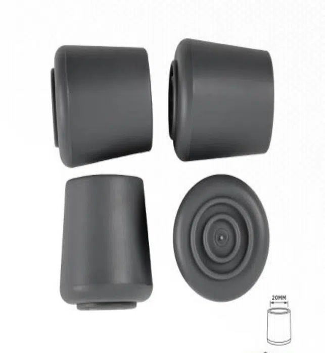 YIAD 4-piece Grey TPR Furniture Leg Cap Pack 20 mm — product image