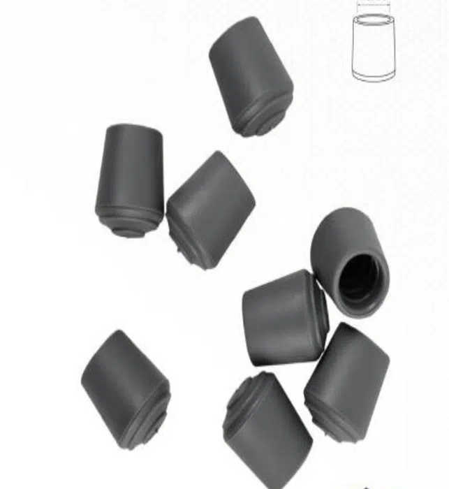 YIAD 8-piece Grey TPR Furniture Leg Cap Pack 10 mm — product image