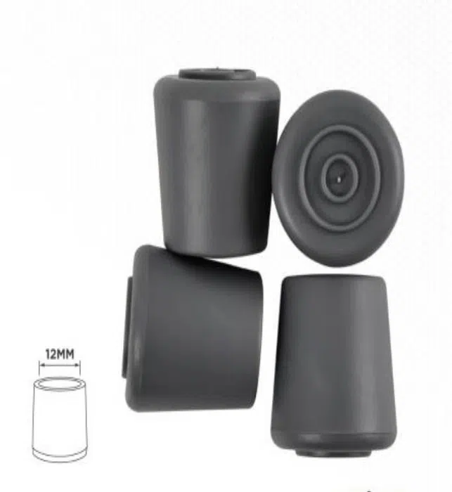 YIAD 4-piece Grey TPR Furniture Leg Cap Pack 18 mm — product image