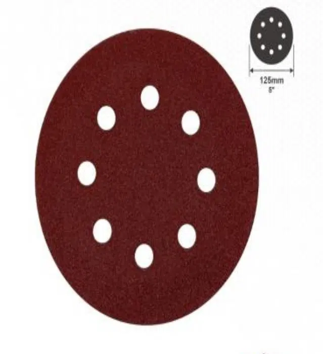 YIAD 5-piece 8-hole Sanding Disc Pack 125 mm Grit 80 — product image