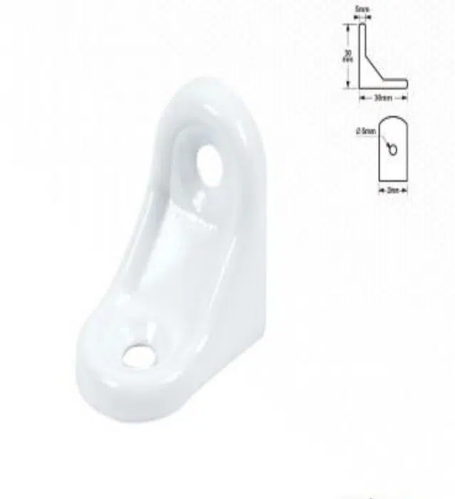YIAD 2-piece White Angle Bracket Set 30 mm — product image