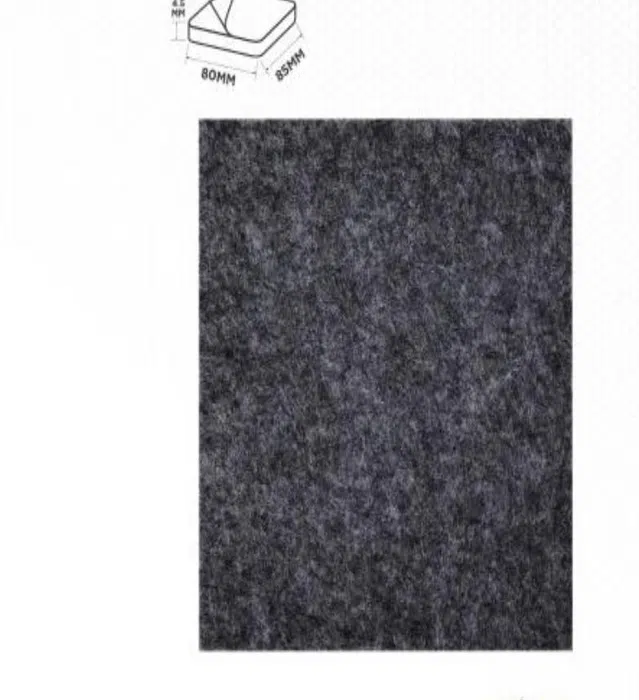 YIAD Grey Adhesive Felt Pad Sheet 80 x 85 mm — product image