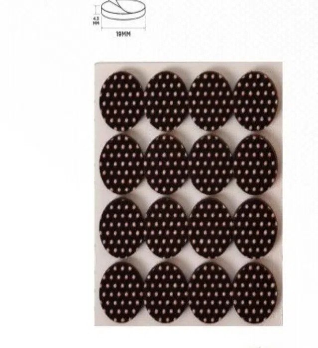 YIAD Brown Round Dotted Felt Pad Sheet 19 mm — product image
