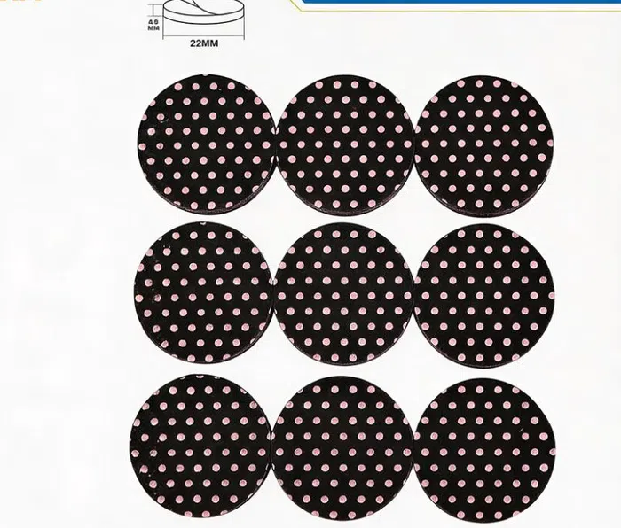 YIAD Brown Round Dotted Felt Pad Sheet 22 mm — product image