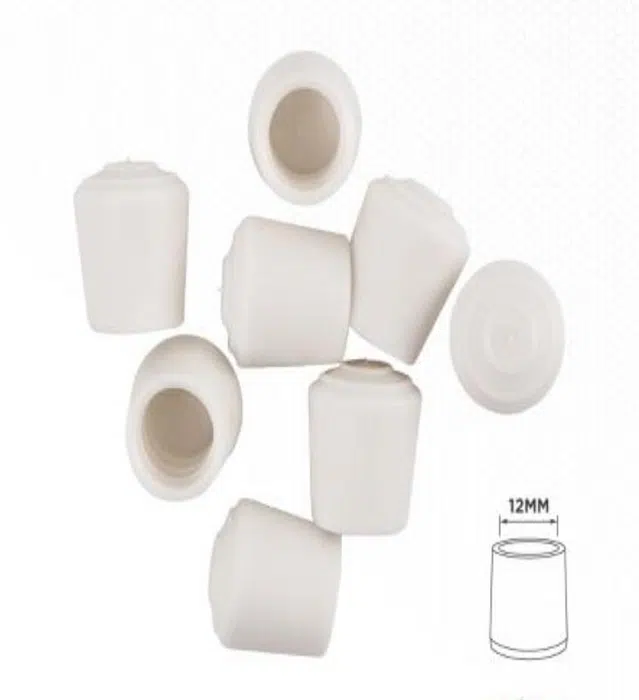 YIAD 8-piece White TPR Furniture Leg Cap Pack 12 mm — product image