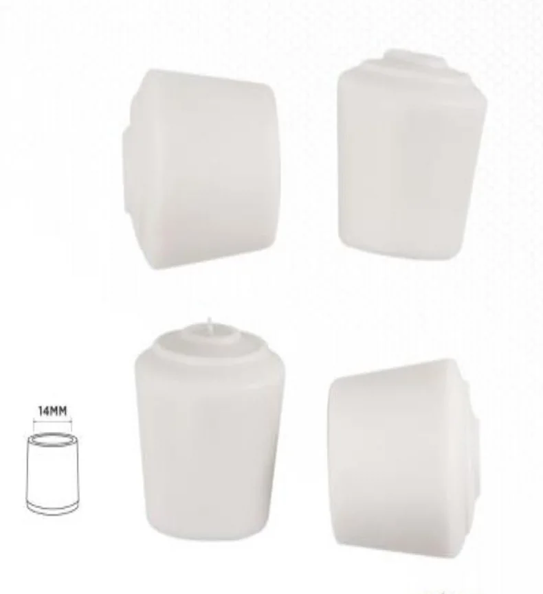YIAD 4-piece White TPR Furniture Leg Cap Pack 14 mm — product image
